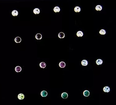 STEEL BEZEL SET NOSE BONE WITH PREMIUM CRYSTALS