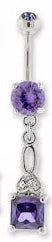 FANCY GEM NAVEL RING